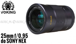 Obiektyw stałoogniskowy Voking 25mm f/0.95 na Sony NEX