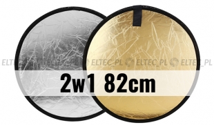 Blenda 2w1 okrągła złoto srebrna, rozmiar 82cm