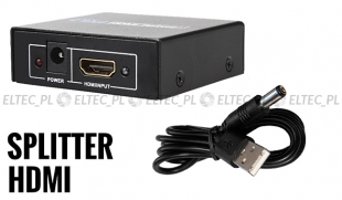 Splitter Rozdzielacz HDMI 1x2 Full HD 3D HDCP + kabel USB